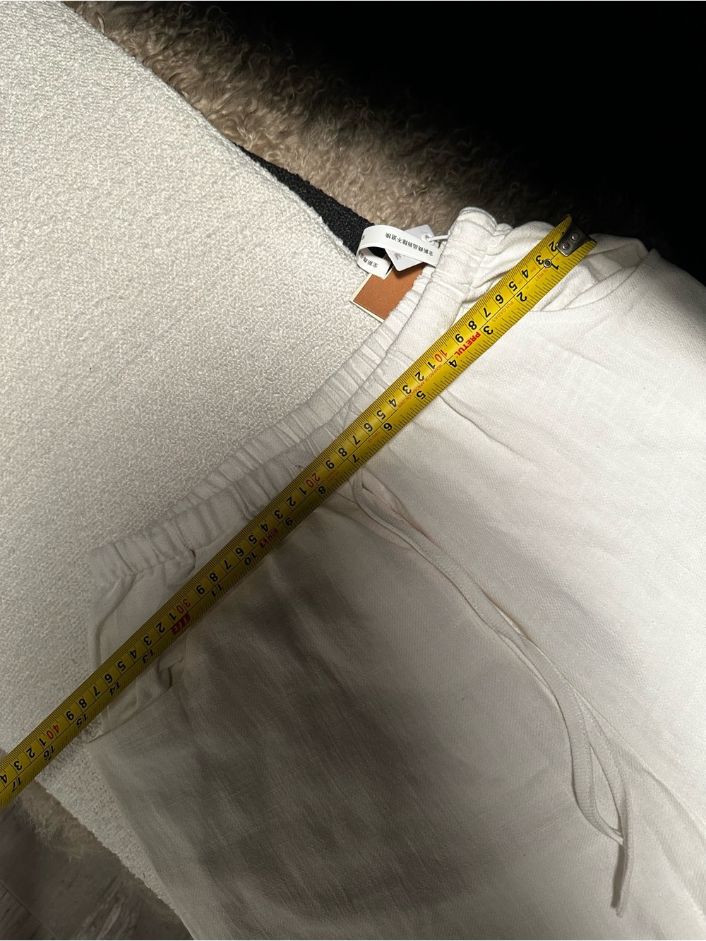 White Linen Pants/wild leg/NWT /size M - Picture 7 of 11